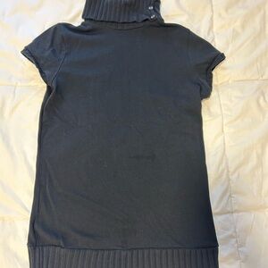 Black Turtleneck Short Sleeve